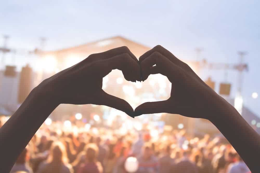 Hands in heart shape at Secret Solstice Music Festival