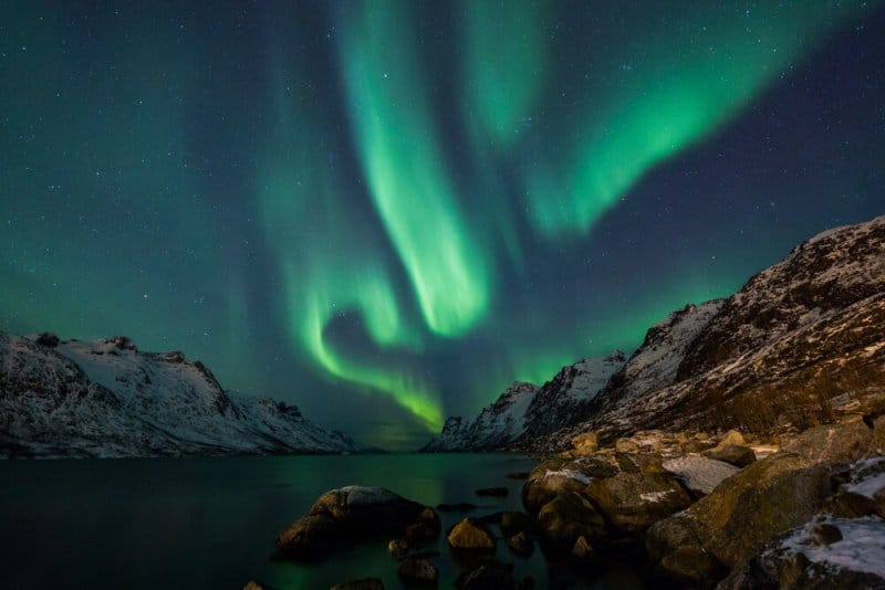 The best month to see the Northern Lights is when the sky is clear and it is dark