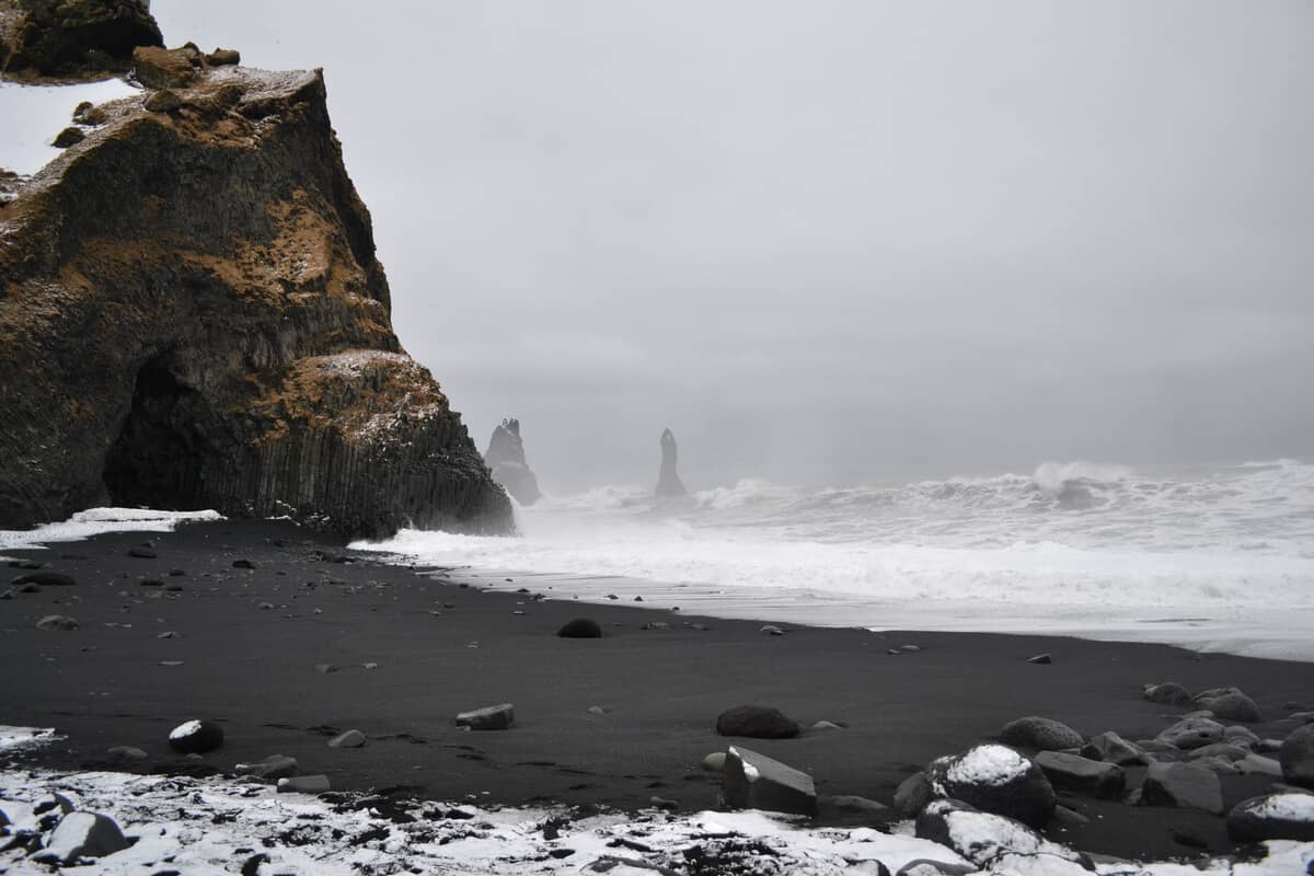 Beware of sneaker waves at Iceland's black sand beach