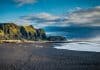 Iceland's famous black sand beach on the South Coast near Vik