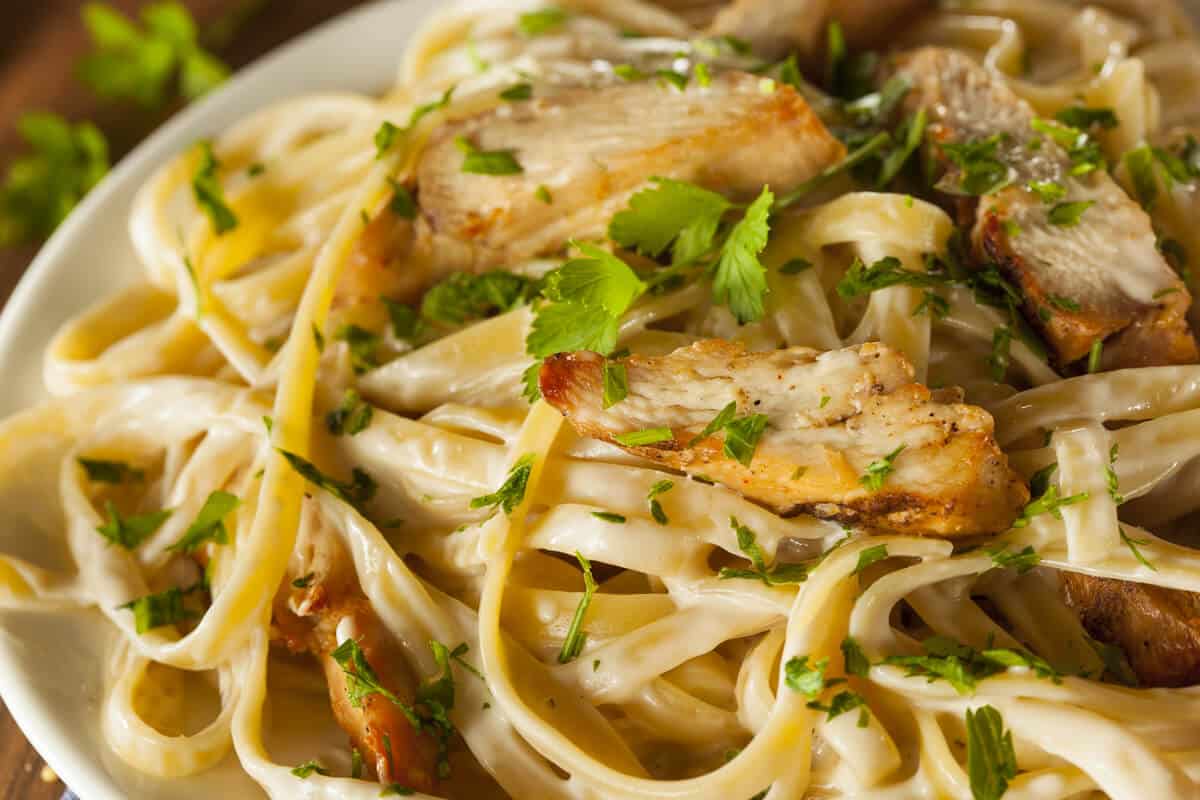 Camping in Iceland one-pot chicken alfredo recipe