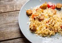 Camping in Iceland recipe for chicken and rice