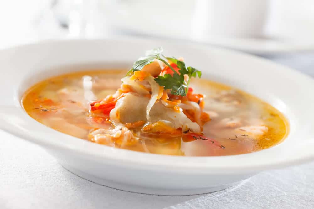 Fish Soup, a traditional dish in dalvik
