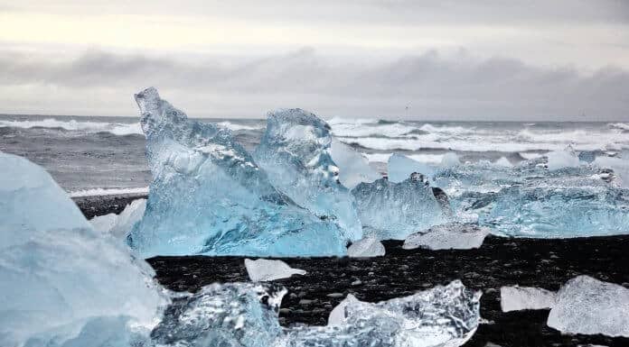 The Diamond Beach in Iceland chunks of ice