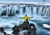 Impressive views of Godafoss waterfall in Iceland