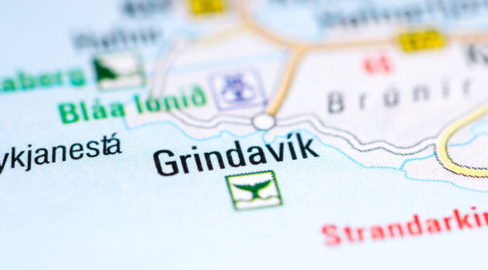 Grindavik on a map