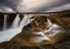 hrafnabjargafoss on a cloudy day
