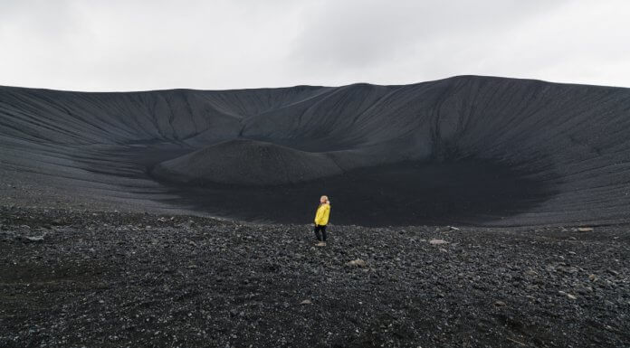 Hverfjall crater is a popular volcano tour in Iceland