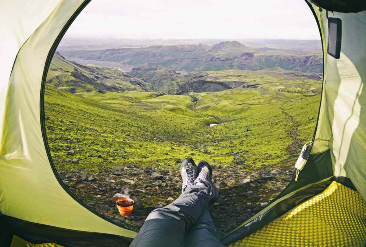 Campsite map in Iceland