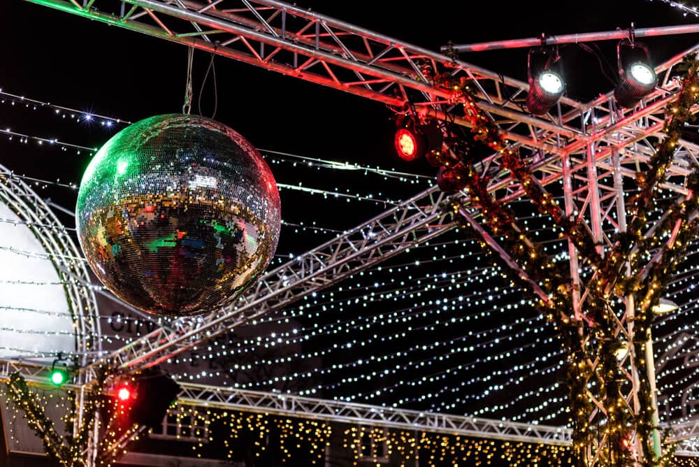 Go skating at an outdoor rink in Reykjavik and enjoy Christmas decorations