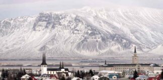 Views of Reykjavik in the winter