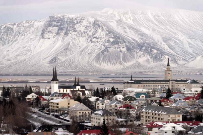 Views of Reykjavik in the winter