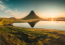 Kirjufell mountain on a fall day in Iceland
