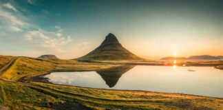 Kirjufell mountain on a fall day in Iceland