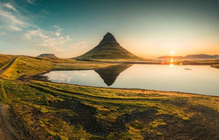 Kirjufell mountain on a fall day in Iceland