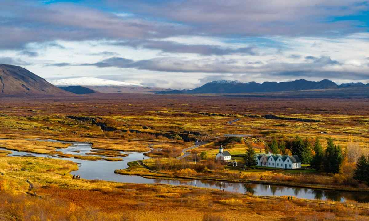 Iceland landscape in the fall
