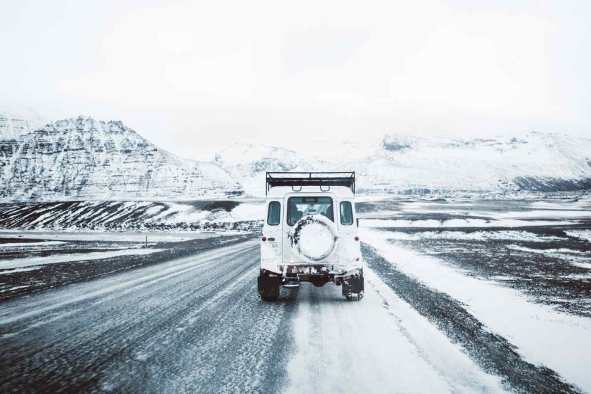 Traveling through Iceland in January