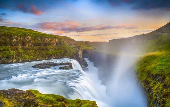 Gullfoss gives two waterfalls in one