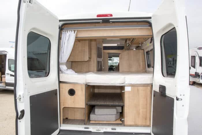 Iceland motorhome being aired out during the day