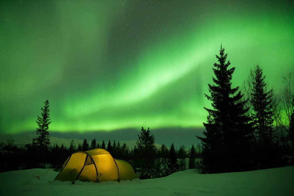 Camping in Iceland under the Northern Lights