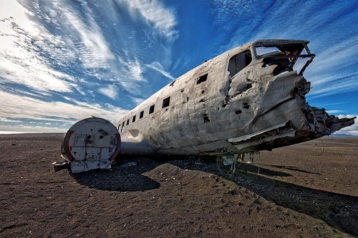 The DC-3 plane crash in Icealand just off the southern Ring Road
