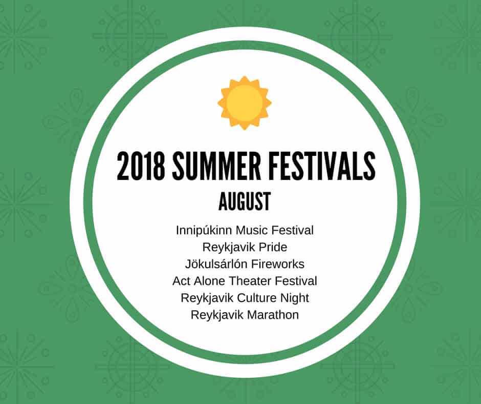 Green Guide to Iceland's Summer Festivals in August 2018
