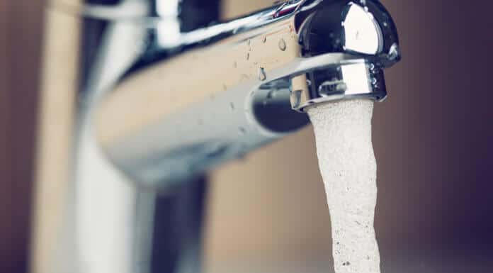 Iceland tap water running from faucet