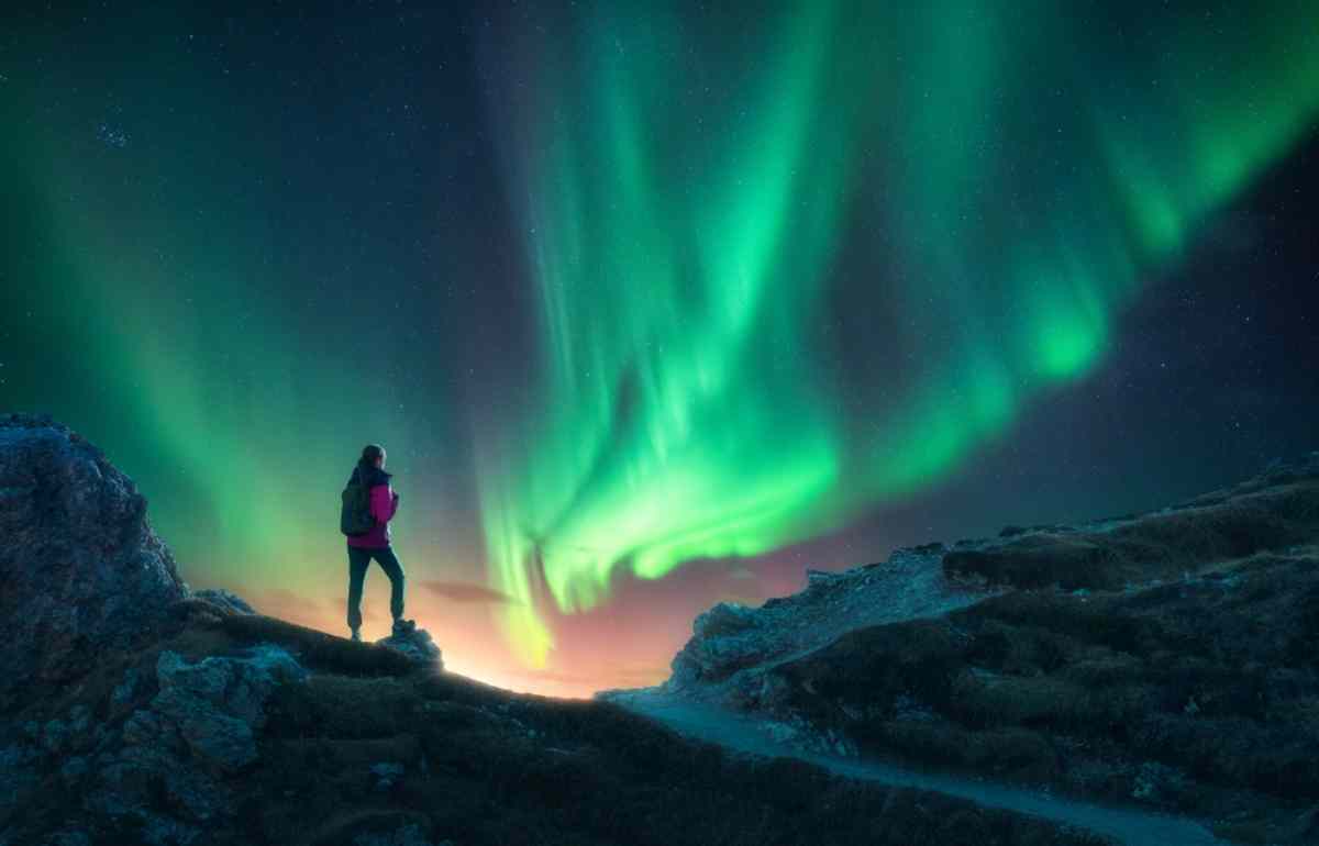 Northern lights in Iceland in february