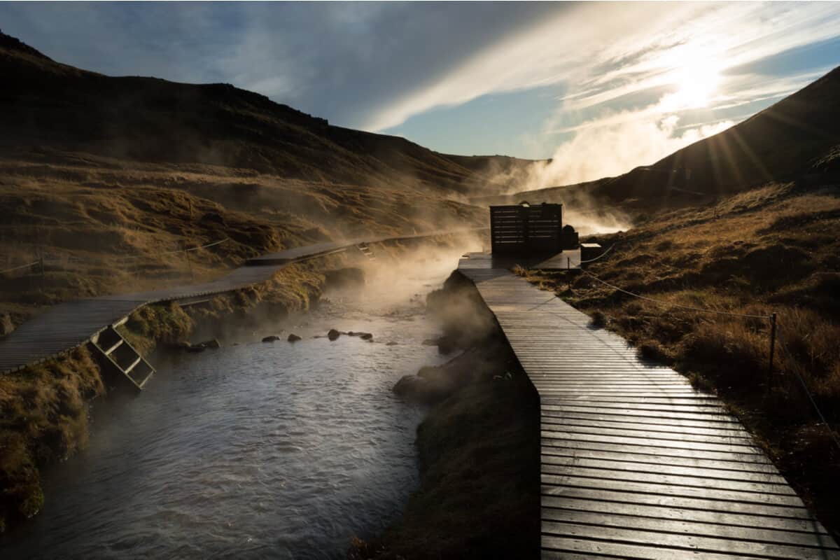Reykjadalur hot river Iceland