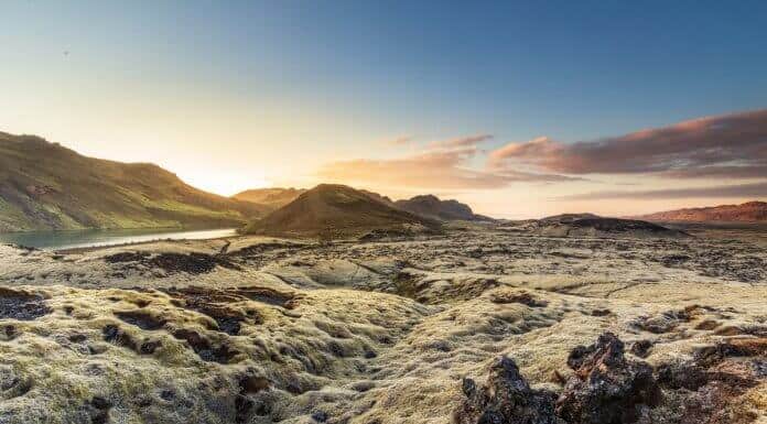 Reykjanes Peninsula Iceland lava fields covered in moss