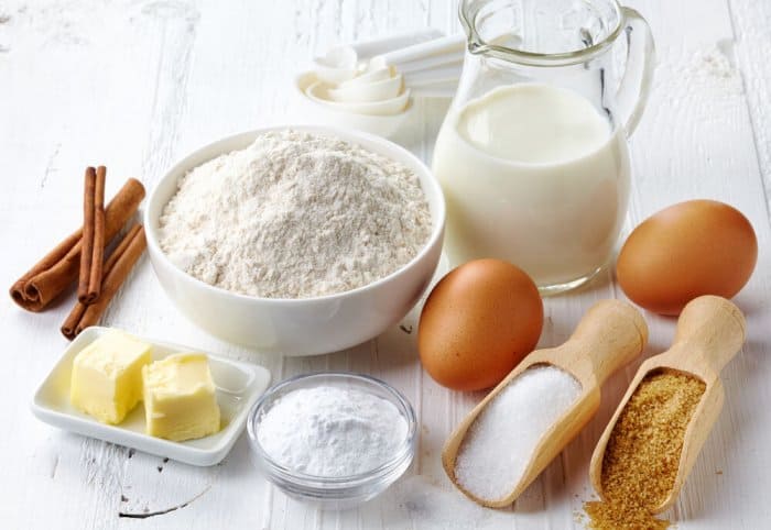 Fresh ingredients for baking at a Reykjavik's Sandholt bakery