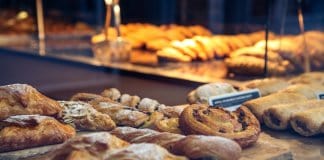 Delicious breakfast treats at the bakery counter