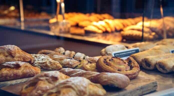 Delicious breakfast treats at the bakery counter