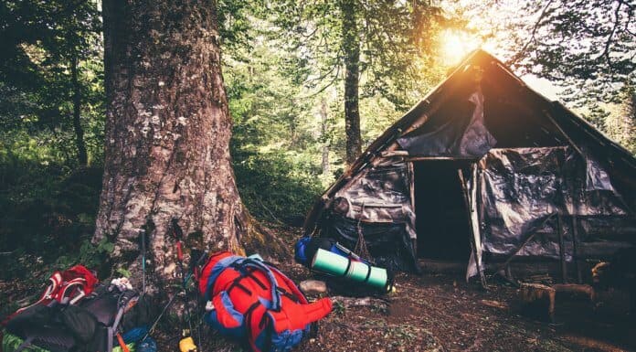 Tent camping at Reykjavik Campsite in Iceland