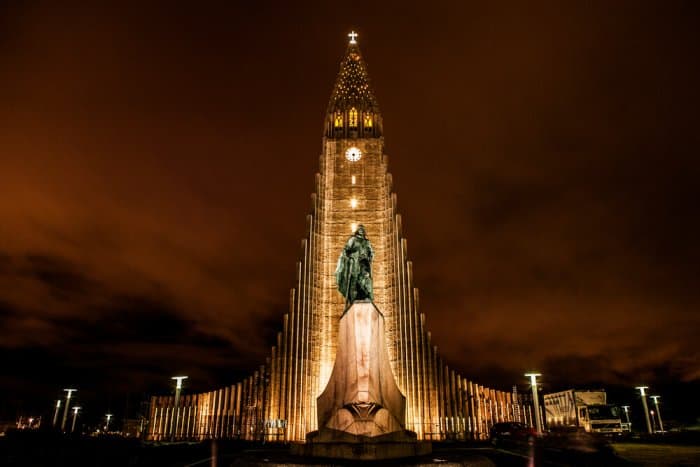 Reykjavik city and its cathedral, which is a main stop in our Road trip in Iceland