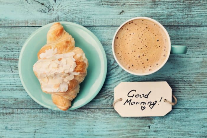 Good morning with pastry and coffee and Reykjavik's Sandholt Bakery