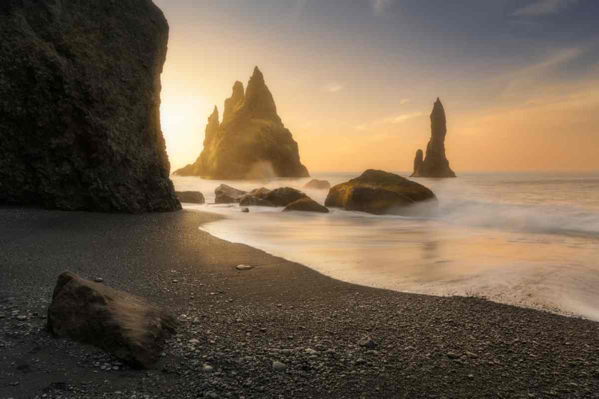 Reynisfjara stacks at dawn