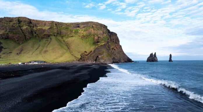 Beautiful views of Iceland's black beaches