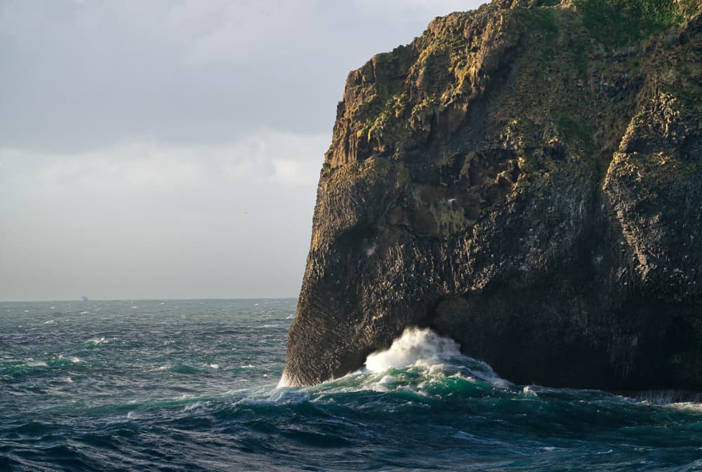 zoomed image of the elephant rock in Iceland