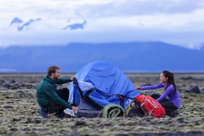 Camping in Iceland in July