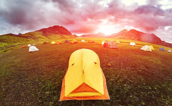 Camping in Iceland in March