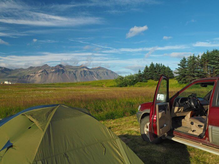Camping in Iceland in August