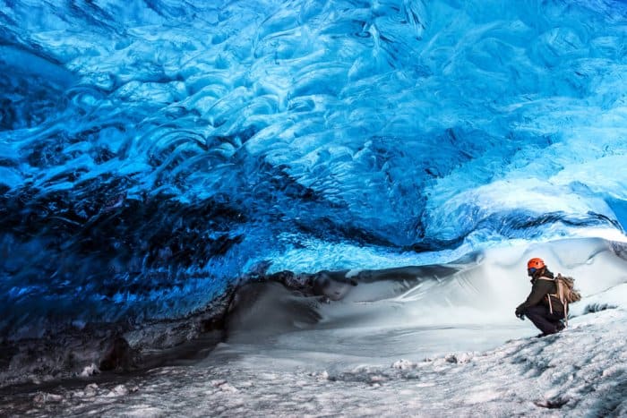Exploring ice caves and glacier caves are extremely popular activities in Iceland