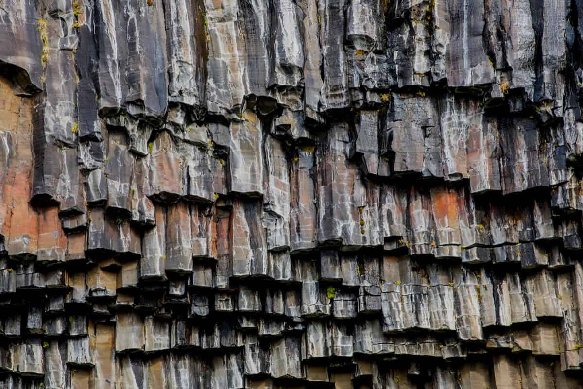 The black basalt columns of Svartifoss waterfall
