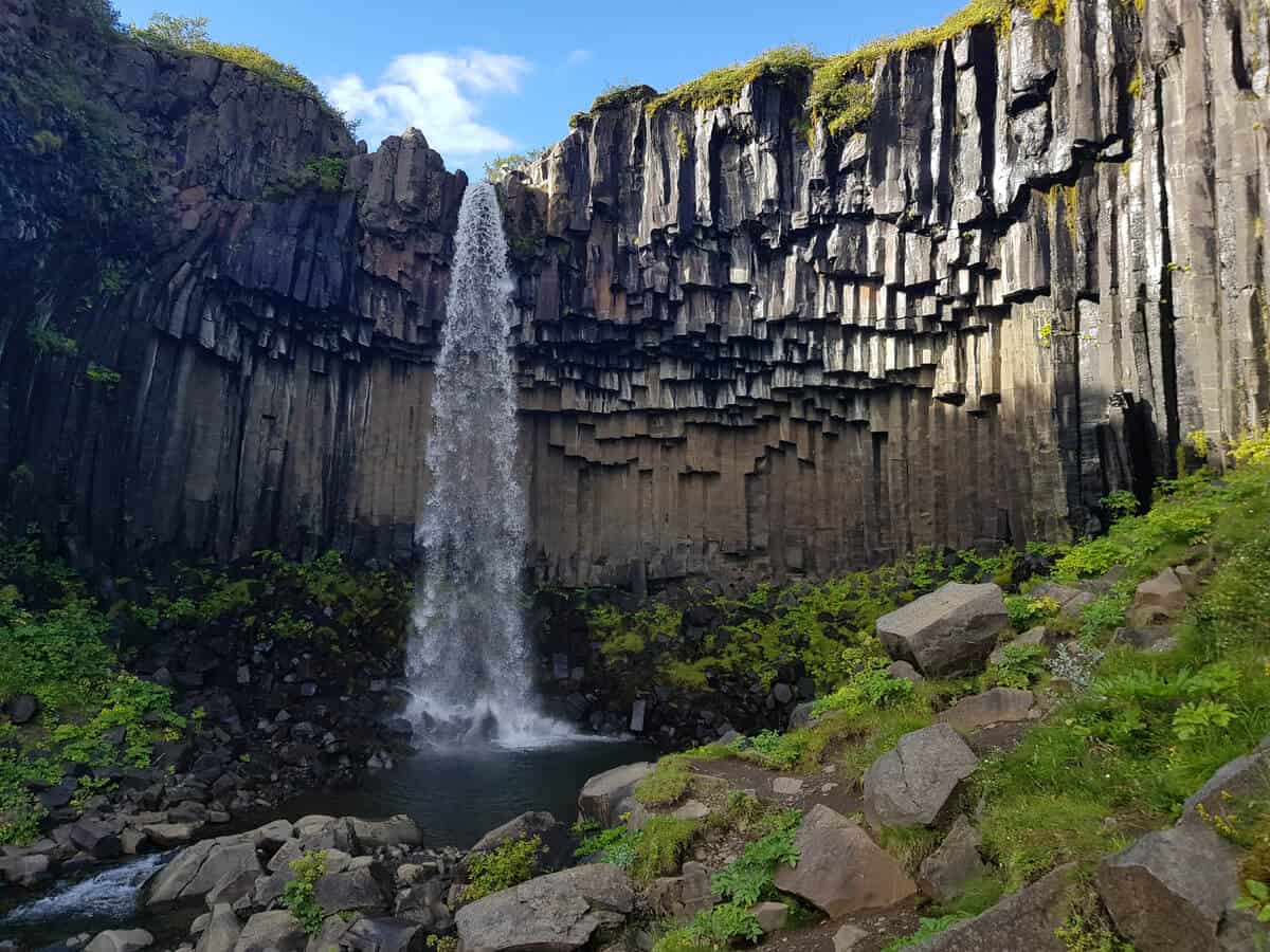 Svartifoss waterfall is Iceland's black waterfall