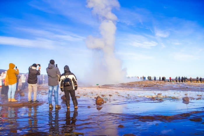 Tourist gathering at certain points is a consequence of Iceland's Tourism Industry growth