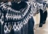 Traditional Icelandic lopapeysa wool sweater
