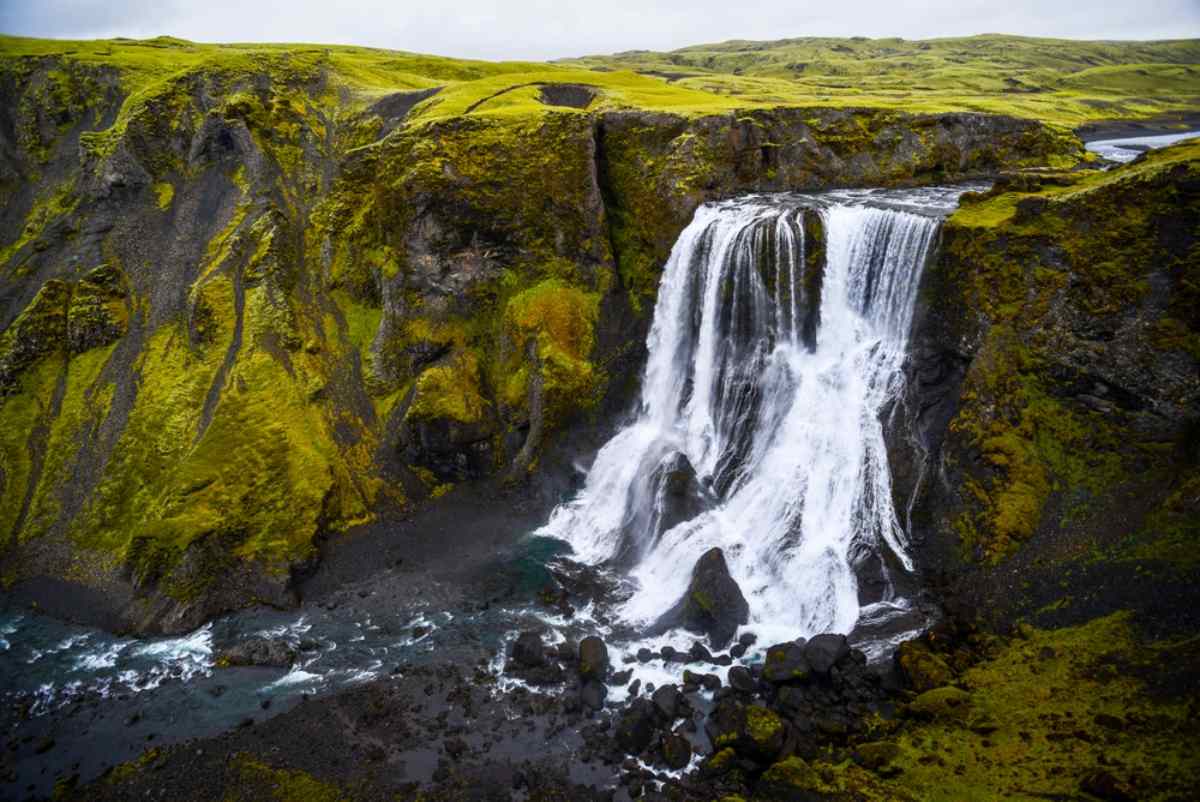 Fagrifoss waterfall on the way to Lakagígar, Iceland