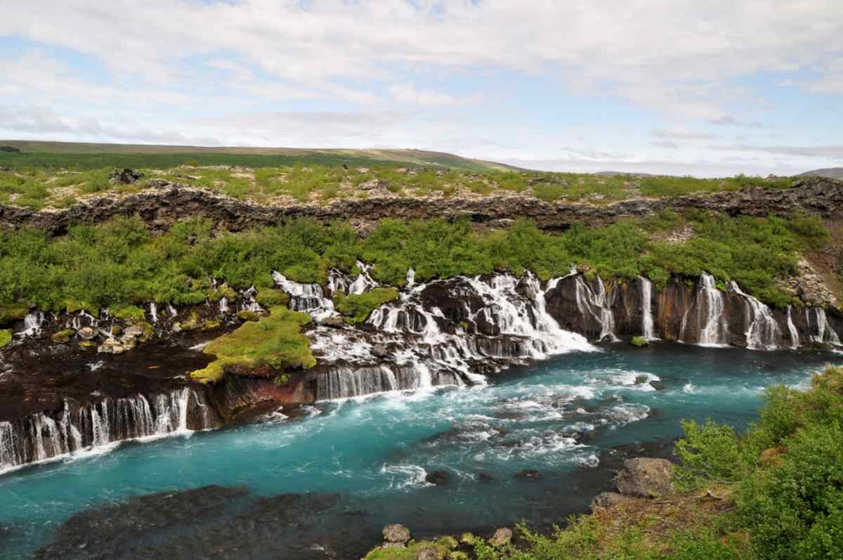 eautiful waterfalls located in west Iceland
